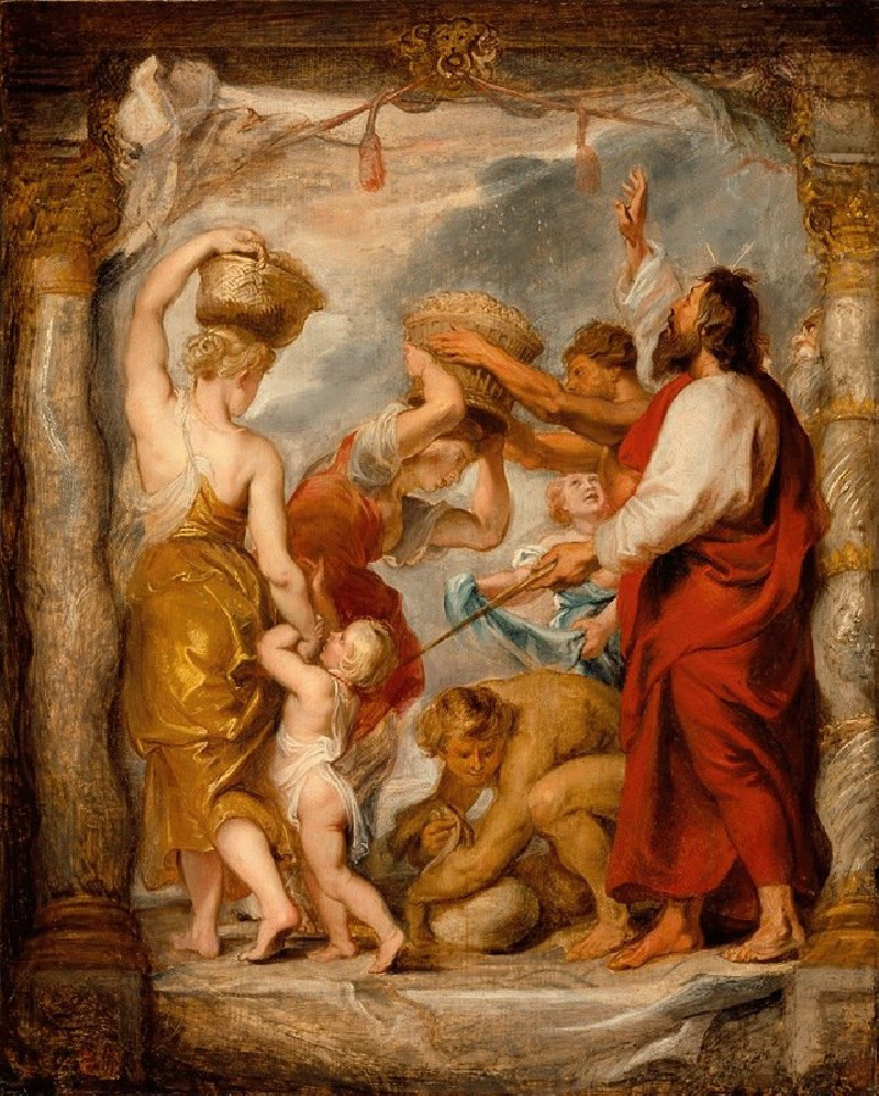 The Israelites Gathering Manna in the Desert (circa 1626-1627) reproduction of painting by Peter Paul Rubens. ALL GICLEE PRINTS