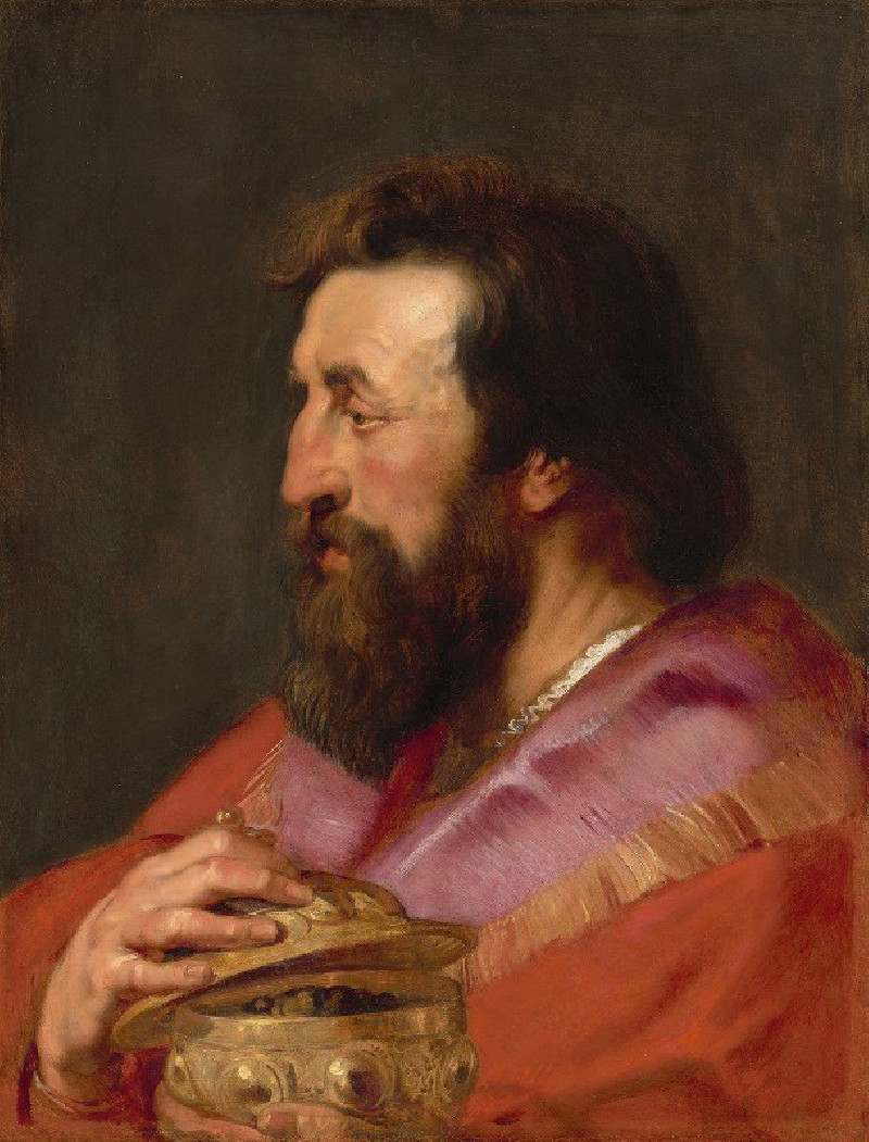 Peter Paul Rubens reprodukcija Head of One of the Three Kings – Melchior,The Assyrian King (c. 1618), VISOS REPRODUKCIJOS , p...