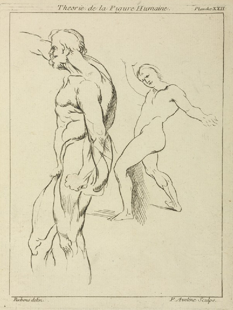 Peter Paul Rubens reprodukcija Two figures extending right arms, VISOS REPRODUKCIJOS , paveikslai, reprodukcijos internetu