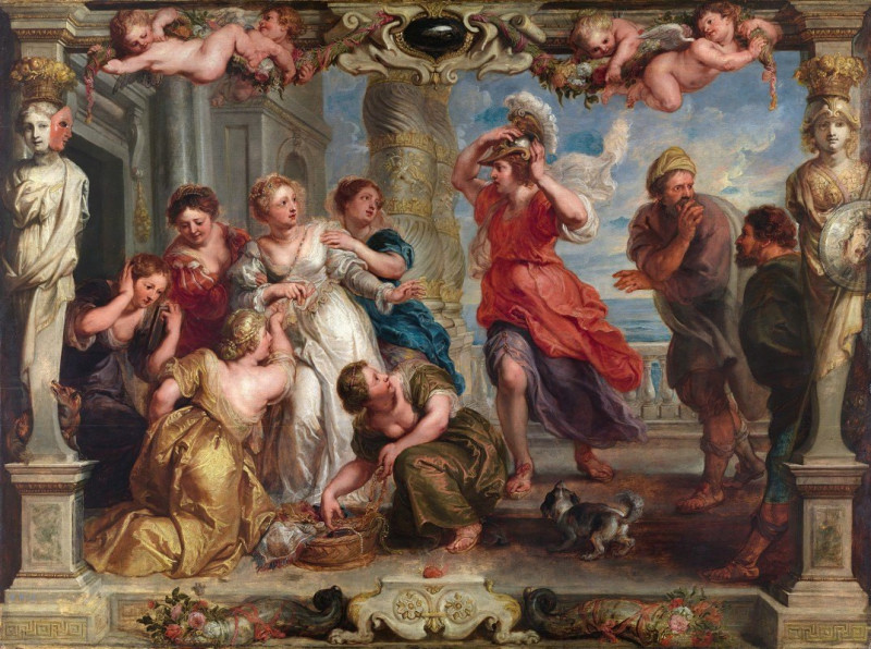 Achilles Discovered By Ulysses Among The Daughters Of Lycomedes (1630-1635) reproduction of painting by Peter Paul Rubens. AL...