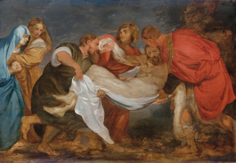 The Entombment reproduction of painting by . ALL GICLEE PRINTS