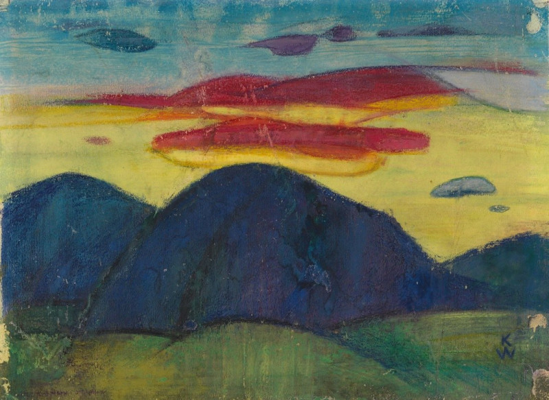 Sonnenuntergang (around 1939) reproduction of painting by Karl Wiener. ALL GICLEE PRINTS