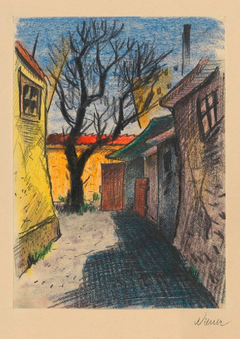 Vorstadt VI (1926) reproduction of painting by Karl Wiener. ALL GICLEE PRINTS