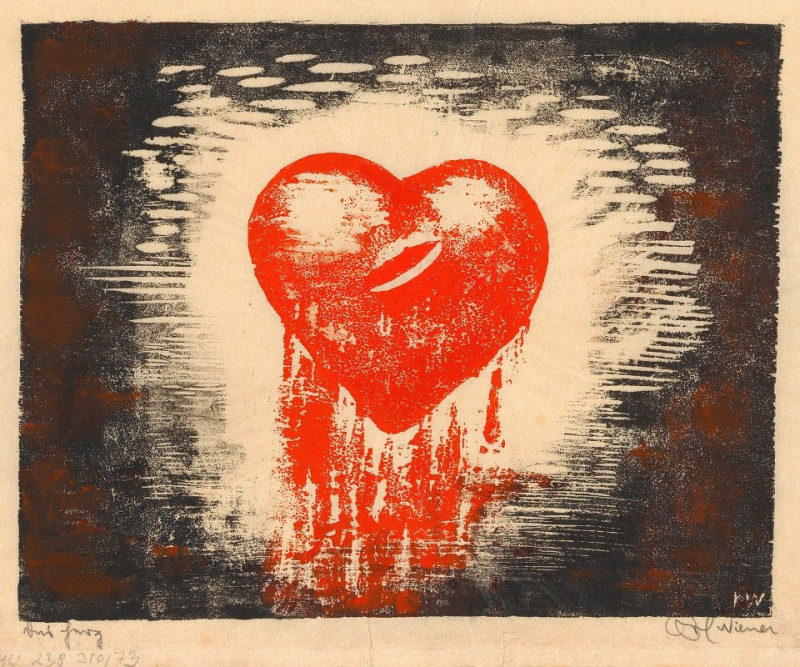 The heart (around 1930) reproduction of painting by Karl Wiener. ALL GICLEE PRINTS