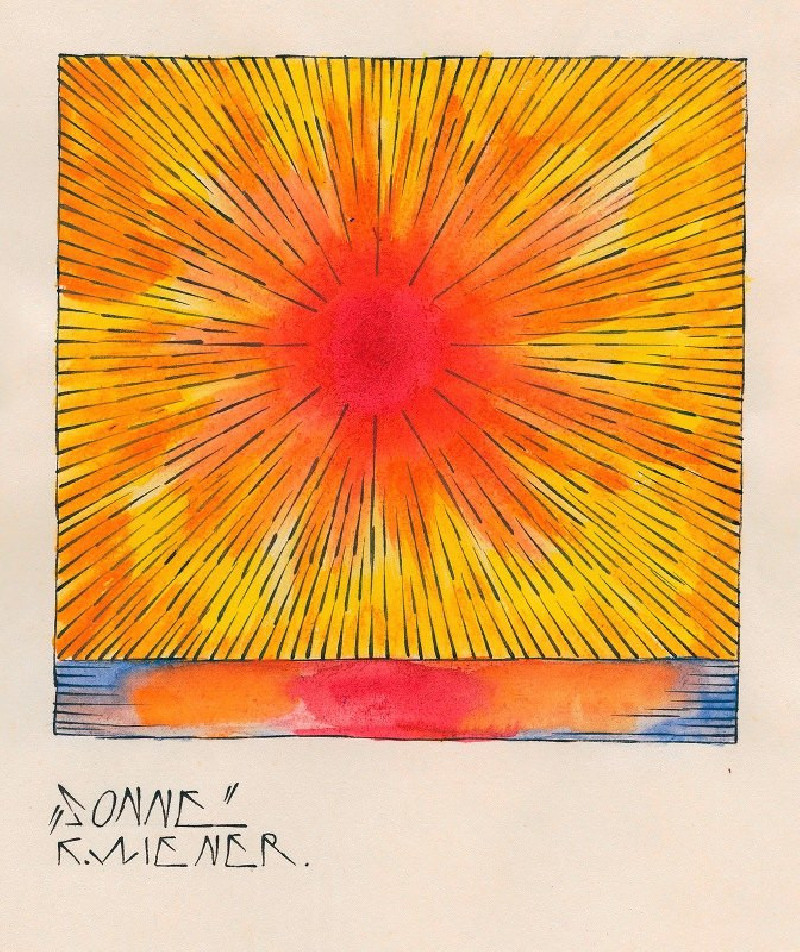 Sonne (around 1921) reproduction of painting by Karl Wiener. ALL GICLEE PRINTS