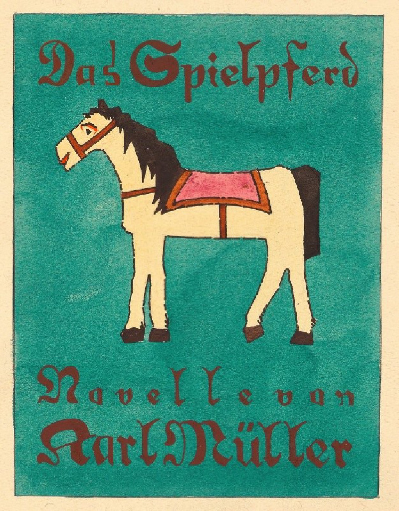 Das Spielpferd Novelle von Karl Müller (1919-1920) reproduction of painting by Karl Wiener. ALL GICLEE PRINTS