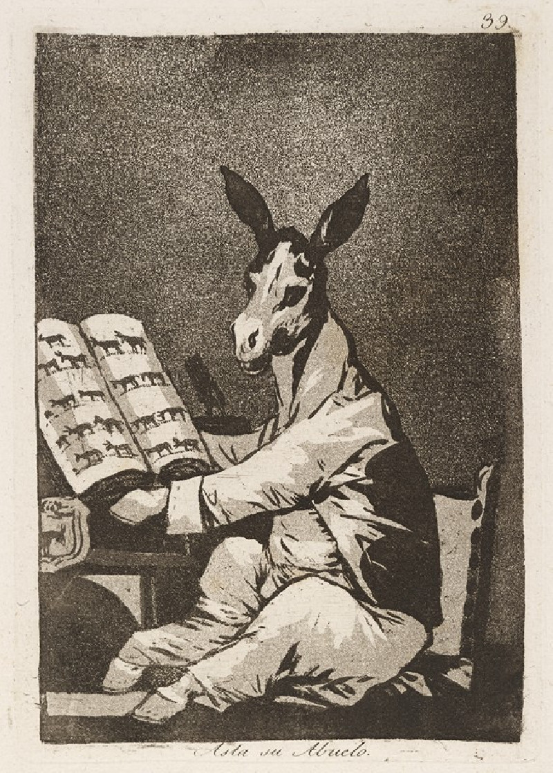 Francisco de Goya reprodukcija Asta su Abuelo. (And so was his grandfather.) (1796-1797), VISOS REPRODUKCIJOS , paveikslai, r...