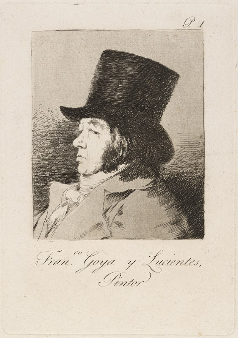 Francisco de Goya reprodukcija Francisco Goya y Lucientes, Pintor (Francisco Goya y Lucientes, painter) (1796-1797), VISOS RE...