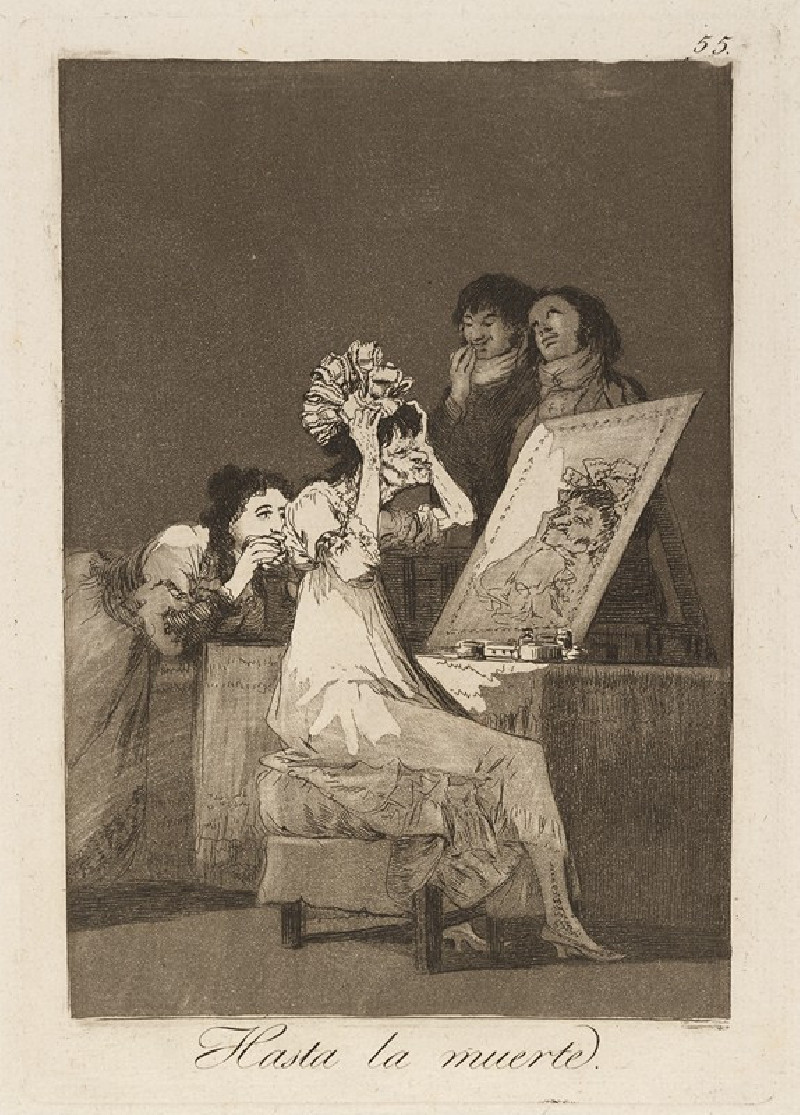 Hasta la muerte. (Until death.) (1796-1797) reproduction of painting by Francisco de Goya. ALL GICLEE PRINTS