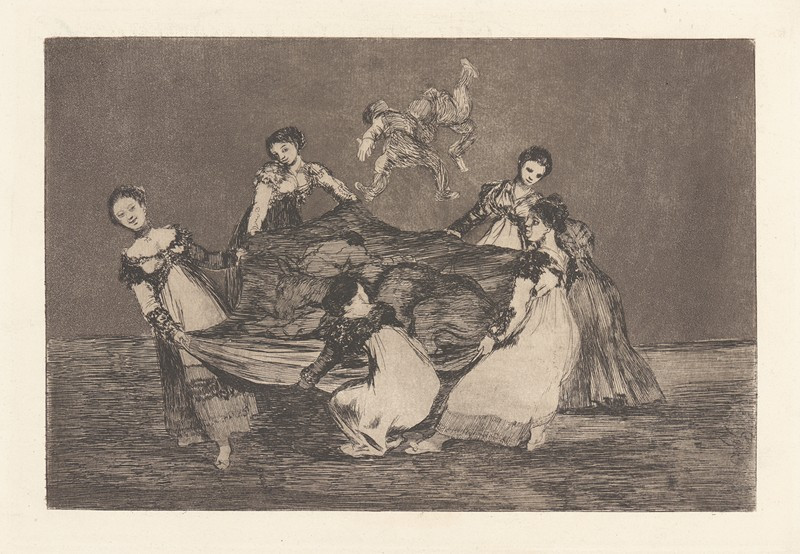 Heavier Than a Dead Donkey (Pesa Mas Que un Burro Muerto) (ca. 1813-1820) reproduction of painting by Francisco de Goya. ALL ...