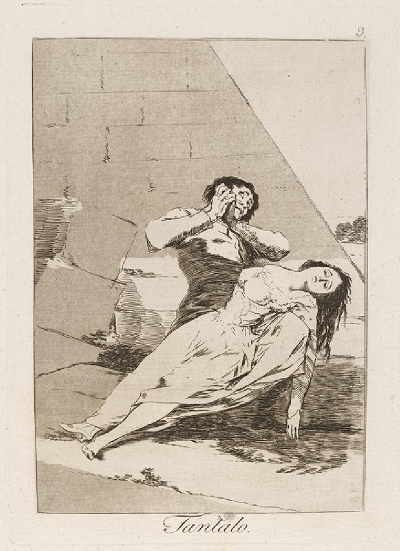 Tantalo. (Tantalus.) (1796-1797) reproduction of painting by Francisco de Goya. ALL GICLEE PRINTS