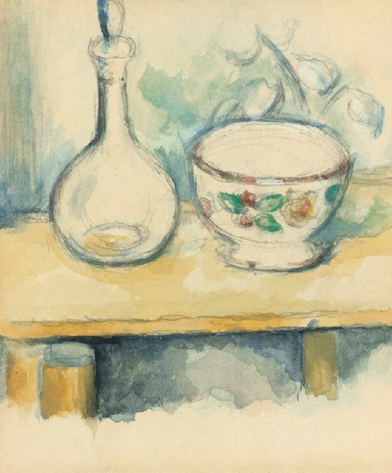 Carafe Et Bol reproduction of painting by Paul Cézanne. ALL GICLEE PRINTS