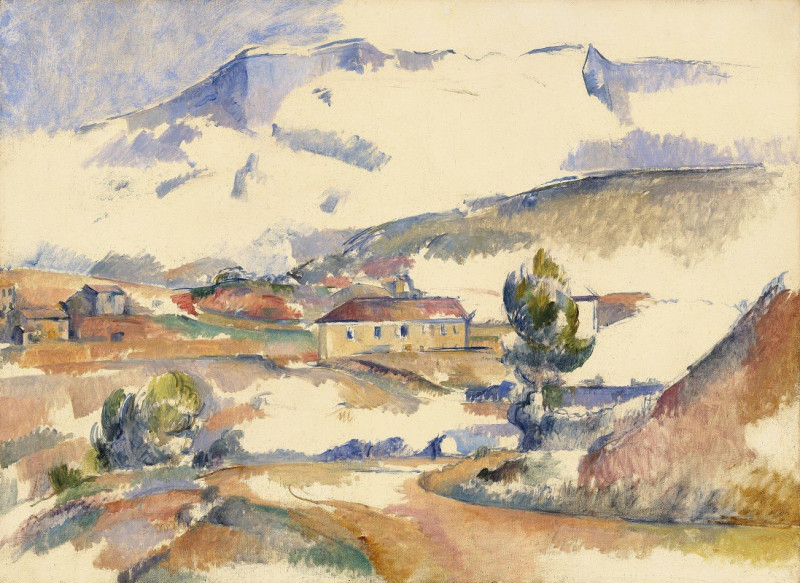 Montagne Sainte-Victoire,from near Gardanne (c. 1887) reproduction of painting by Paul Cézanne. ALL GICLEE PRINTS