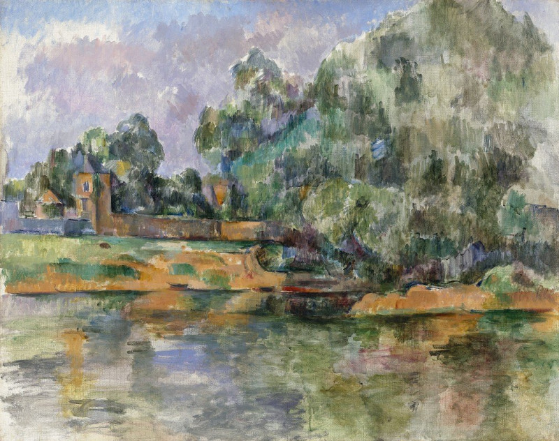 Banks of the Seine at Médan (c. 1885-1890) reproduction of painting by Paul Cézanne. ALL GICLEE PRINTS