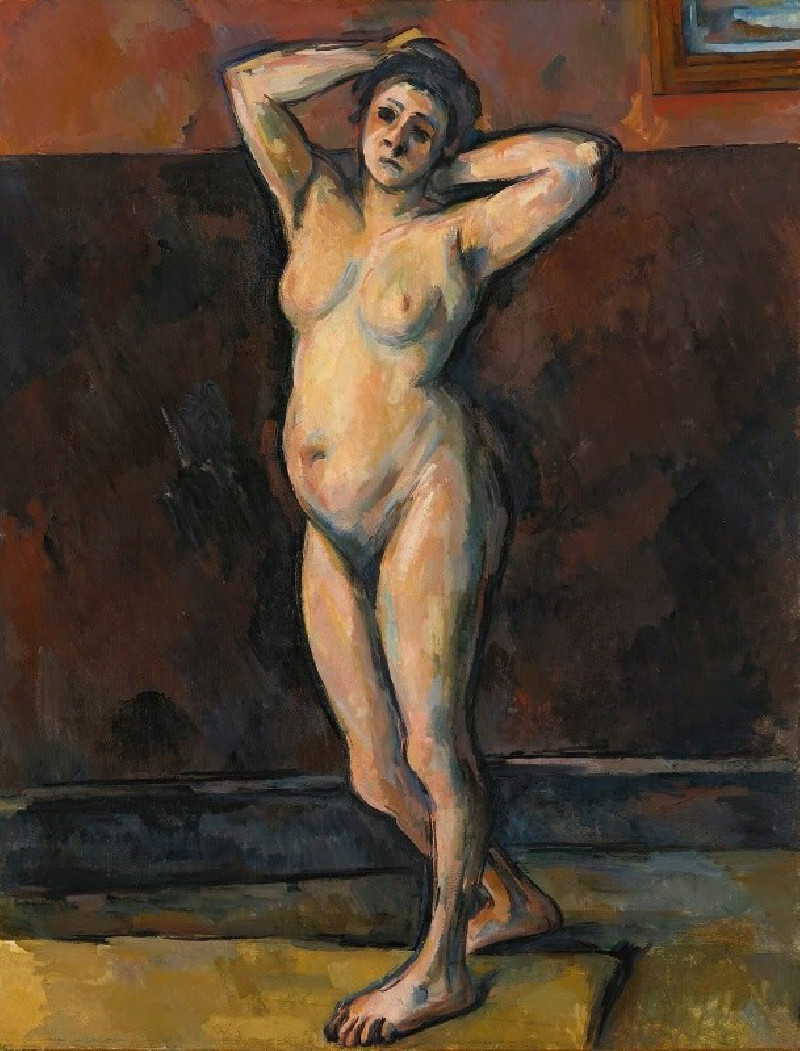 Femme Nue Debout (circa 1898-99) reproduction of painting by Paul Cézanne. ALL GICLEE PRINTS