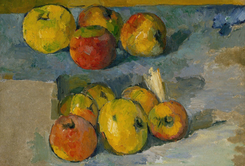 Apples (1878–79) reproduction of painting by Paul Cézanne. ALL GICLEE PRINTS