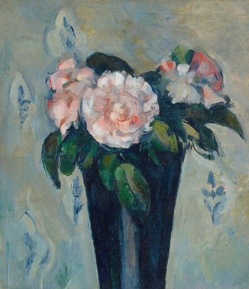 Le vase bleu sombre (circa 1880) reproduction of painting by Paul Cézanne. ALL GICLEE PRINTS