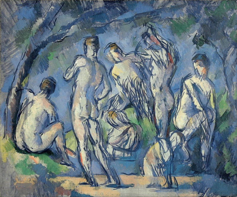 Seven Bathers (1900) reproduction of painting by Paul Cézanne. ALL GICLEE PRINTS