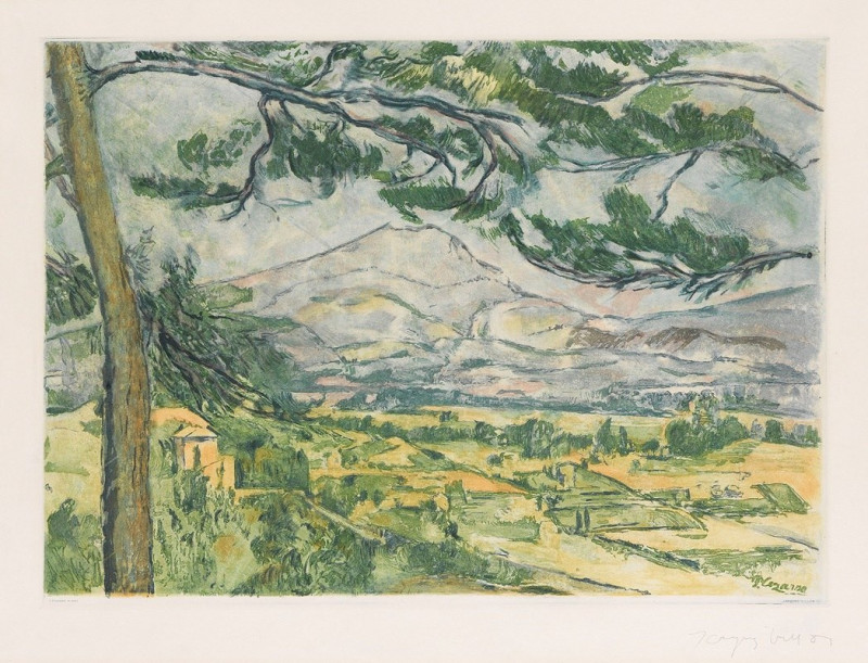 La Montagne Sainte-Victoire (1887) reproduction of painting by Paul Cézanne. ALL GICLEE PRINTS