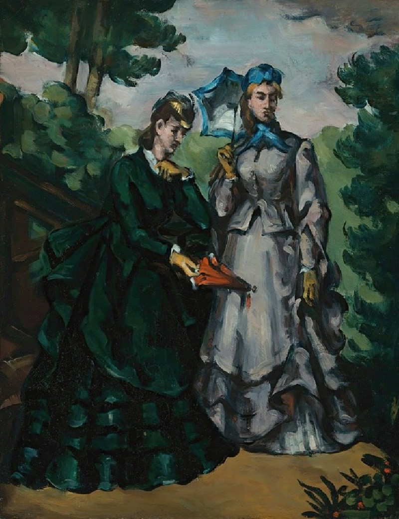 La Promenade (1871) reproduction of painting by Paul Cézanne. ALL GICLEE PRINTS