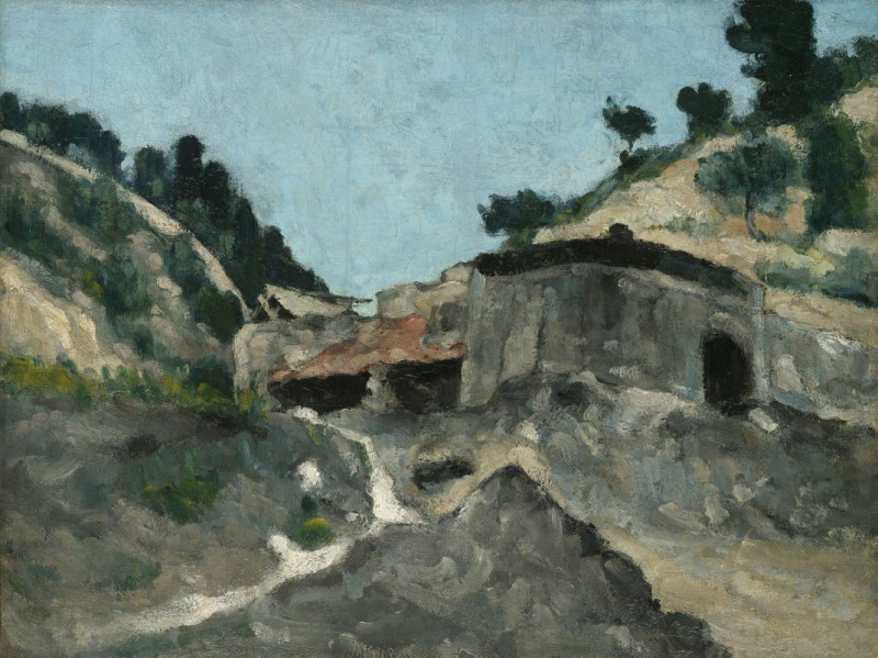 Paul Cézanne reprodukcija Landscape with Water Mill (ca. 1871), VISOS REPRODUKCIJOS , paveikslai, reprodukcijos internetu