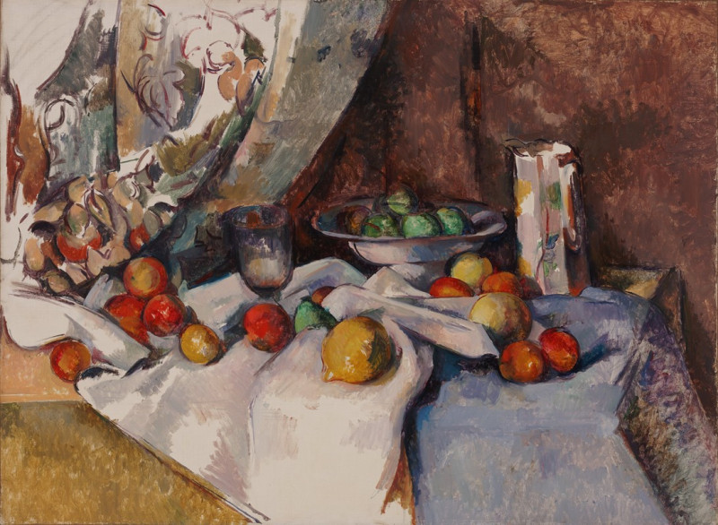 Still Life with Apples (from 1895 until 1898) reproduction of painting by Paul Cézanne. Still-life