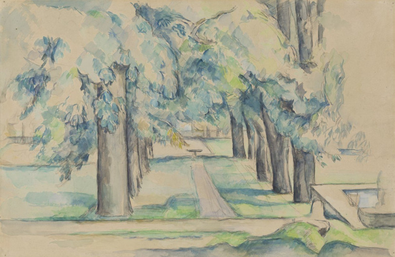 Paul Cézanne reprodukcija Avenue of Chestnut Trees at the Jas de Bouffan (ca. 1878 – 1890), VISOS REPRODUKCIJOS , paveikslai,...