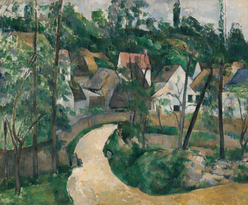 Turn in the Road (about 1881) reproduction of painting by Paul Cézanne. ALL GICLEE PRINTS