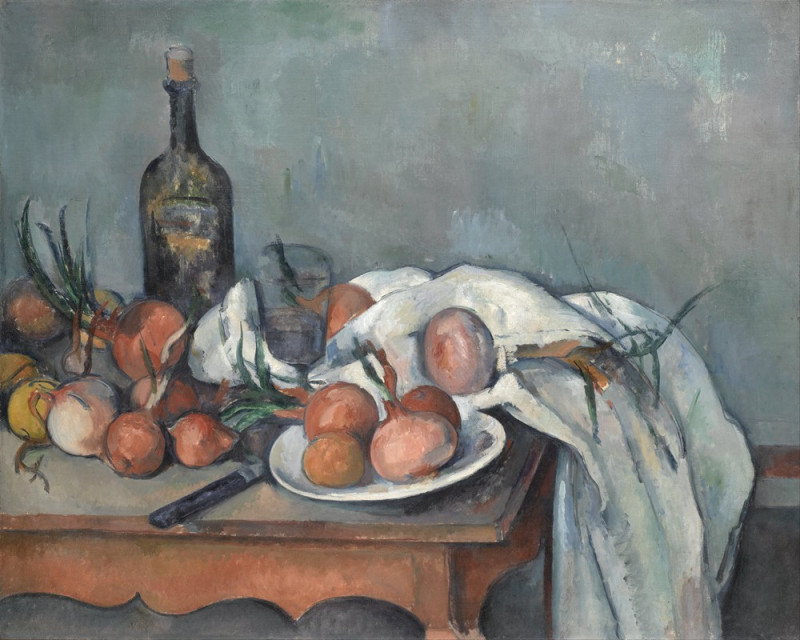 Still Life with Onions (1896 - 1898) reproduction of painting by Paul Cézanne. Still-life