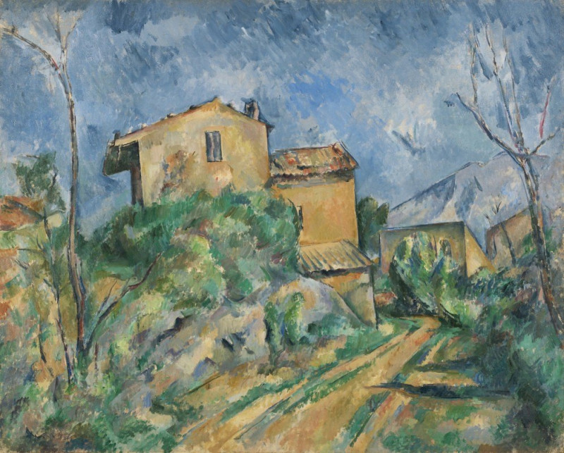 Maison Maria with a View of Château Noir (circa 1895) reproduction of painting by Paul Cézanne. ALL GICLEE PRINTS