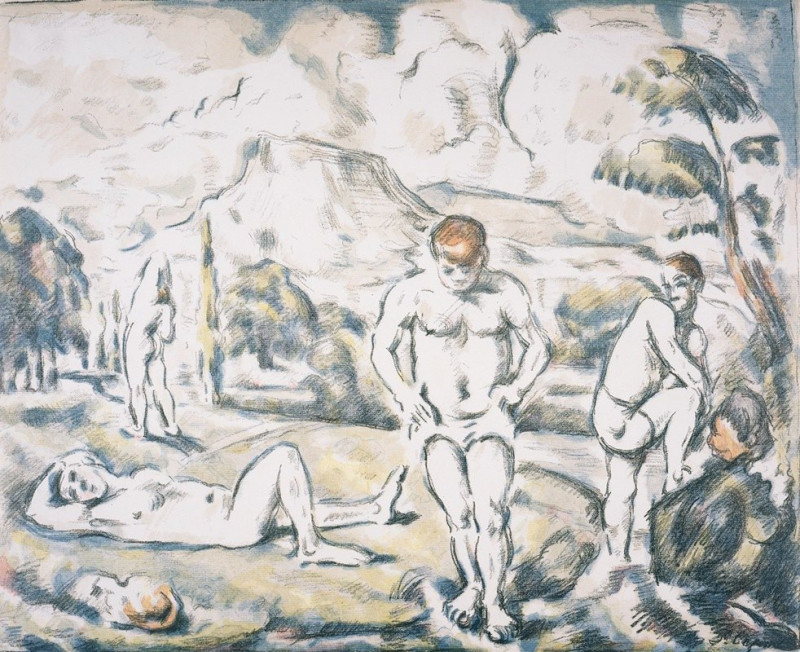 The Bathers (circa 1898) reproduction of painting by Paul Cézanne. ALL GICLEE PRINTS