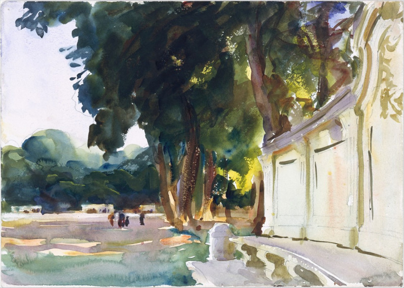 John Singer Sargent reprodukcija Spanish Midday, Aranjuez (1912 or 1903), VISOS REPRODUKCIJOS , paveikslai, reprodukcijos int...