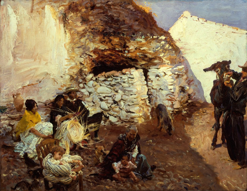 John Singer Sargent reprodukcija Gypsy Encampment (circa 1912-1913), VISOS REPRODUKCIJOS , paveikslai, reprodukcijos internetu