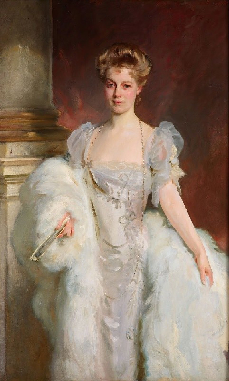 Portrait of Mrs. J.P. Morgan, Jr. (nee Jane Norton Grew, 1868-1925) (ca 1905) reproduction of painting by John Singer Sargent...