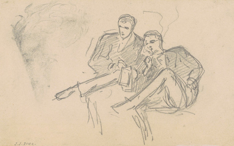 Seated Men (c. 1874-1877) reproduction of painting by John Singer Sargent. ALL GICLEE PRINTS