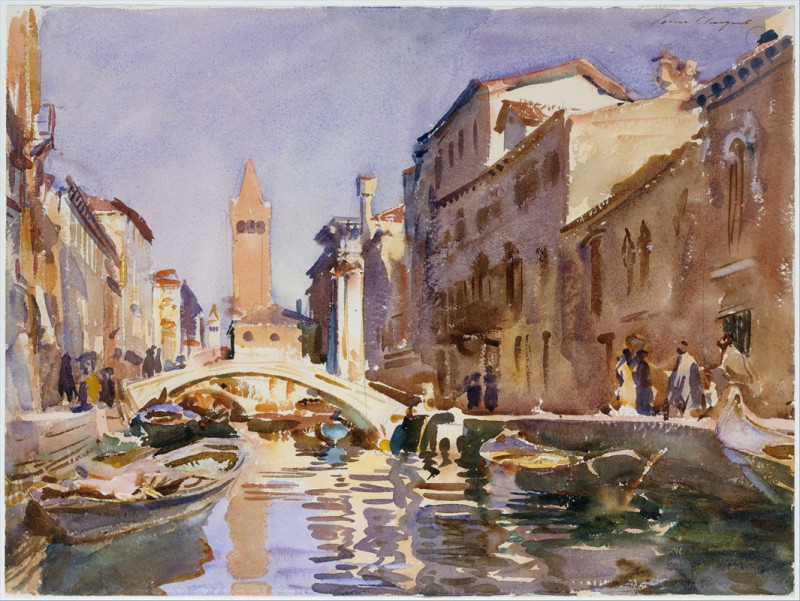 Venetian Canal (1913) reproduction of painting by John Singer Sargent. ALL GICLEE PRINTS