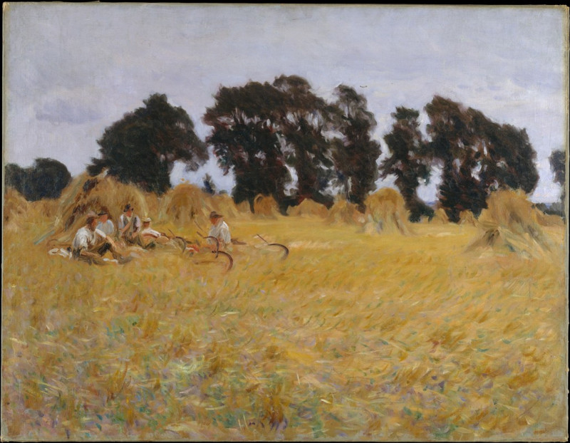 Reapers Resting in a Wheat Field (1885) reproduction of painting by John Singer Sargent. ALL GICLEE PRINTS