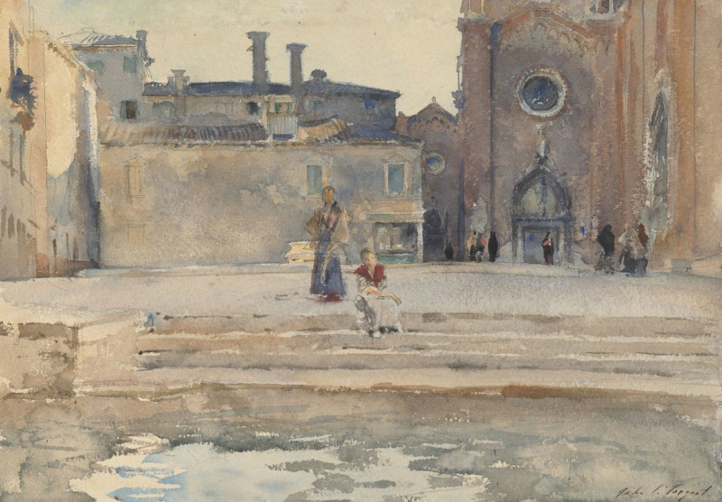 John Singer Sargent reprodukcija Campo dei Frari, Venice (c. 1880), VISOS REPRODUKCIJOS , paveikslai, reprodukcijos internetu