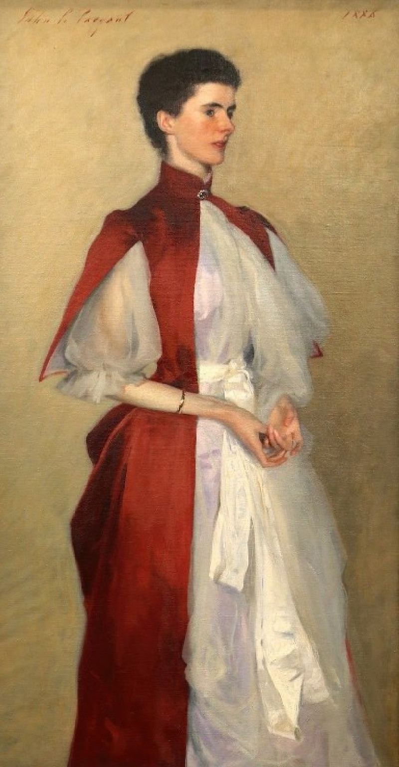 Portrait of Mrs. Robert Harrison (1886) reproduction of painting by John Singer Sargent. ALL GICLEE PRINTS