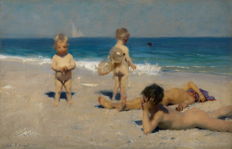 Neapolitan children bathing (1879) reproduction of painting by John Singer Sargent. ALL GICLEE PRINTS