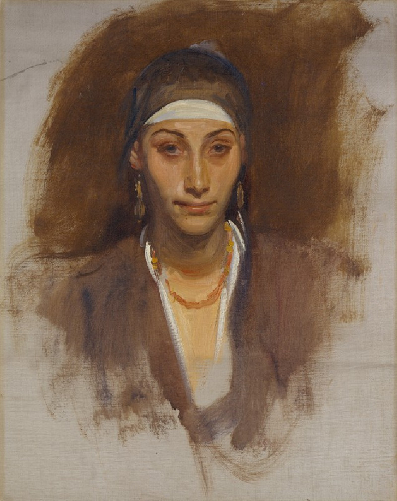 Egyptian Woman with Earrings (between 1890 and 1891) reproduction of painting by John Singer Sargent. ALL GICLEE PRINTS