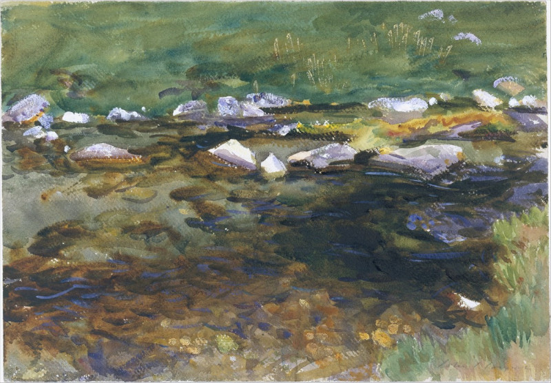 Brook and Meadow (circa 1907) reproduction of painting by John Singer Sargent. ALL GICLEE PRINTS