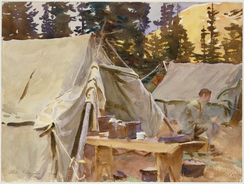 Camp at Lake O’Hara (1916) reproduction of painting by John Singer Sargent. ALL GICLEE PRINTS