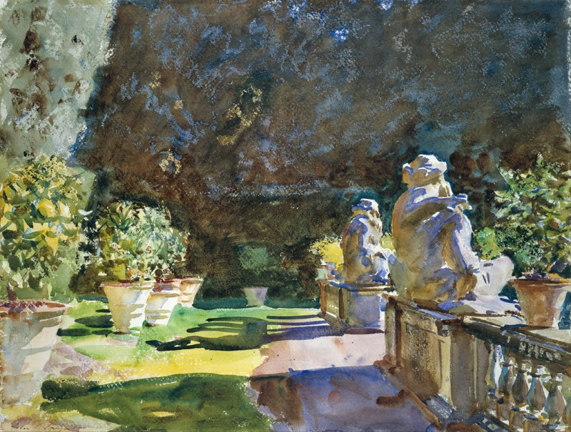 Villa di Marlia, Lucca (1910) reproduction of painting by John Singer Sargent. ALL GICLEE PRINTS