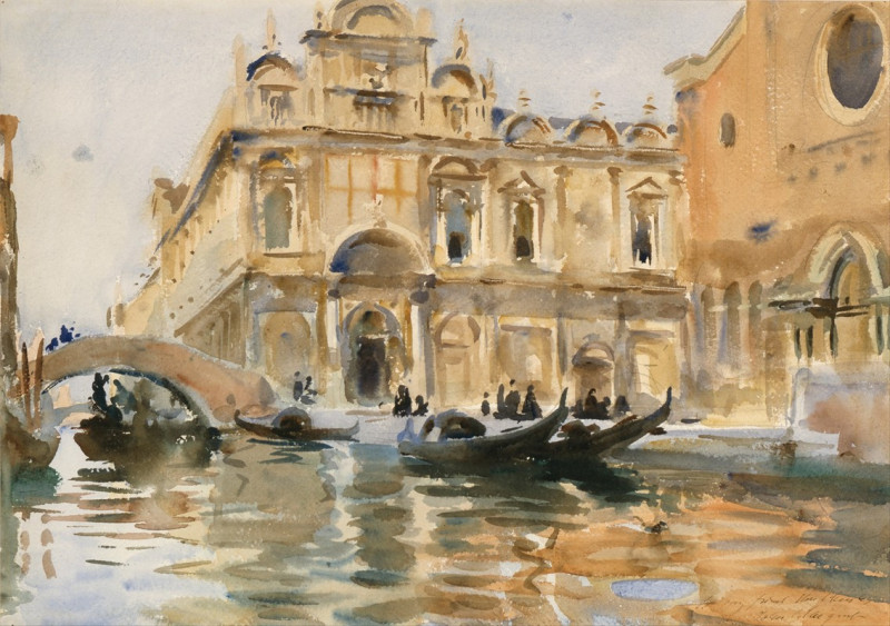 Rio dei Mendicanti, Venice (1909) reproduction of painting by John Singer Sargent. ALL GICLEE PRINTS