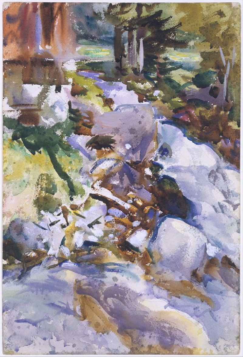 Rushing Brook (circa 1904 –11) reproduction of painting by John Singer Sargent. ALL GICLEE PRINTS