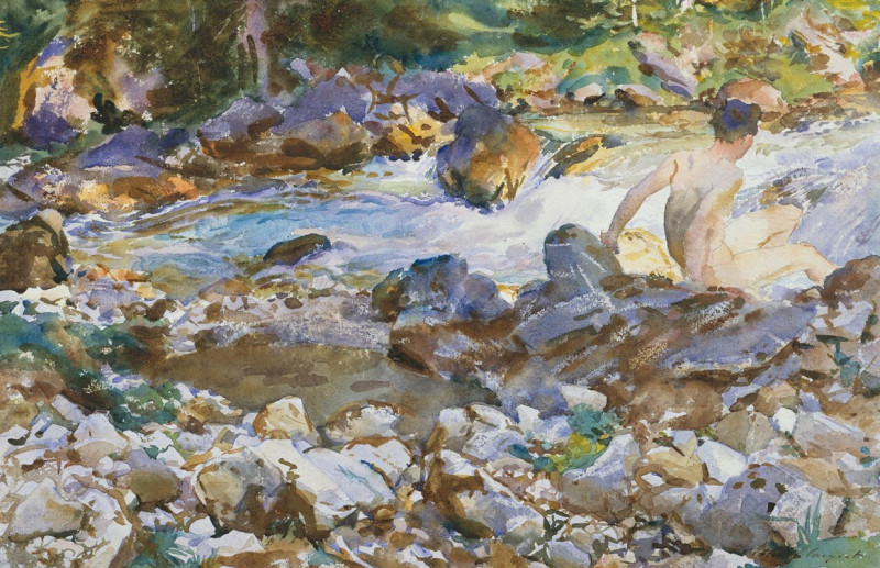 Mountain Stream (circa 1912 –14) reproduction of painting by John Singer Sargent. ALL GICLEE PRINTS