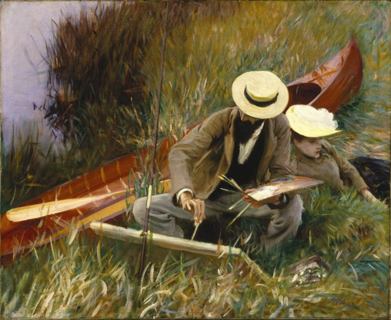 An Out of Doors Study (1889) reproduction of painting by John Singer Sargent. ALL GICLEE PRINTS