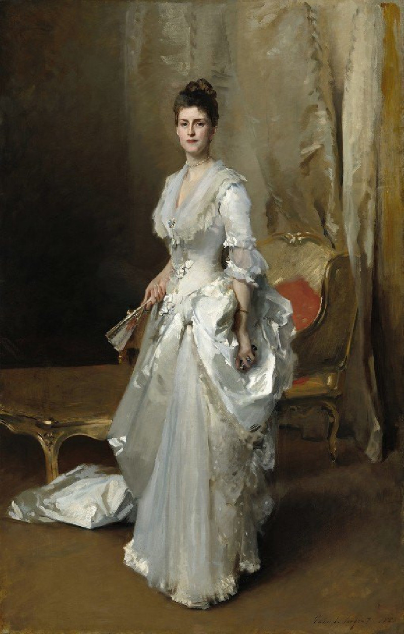 Margaret Stuyvesant Rutherfurd White (Mrs. Henry White) (1883) reproduction of painting by John Singer Sargent. ALL GICLEE PR...