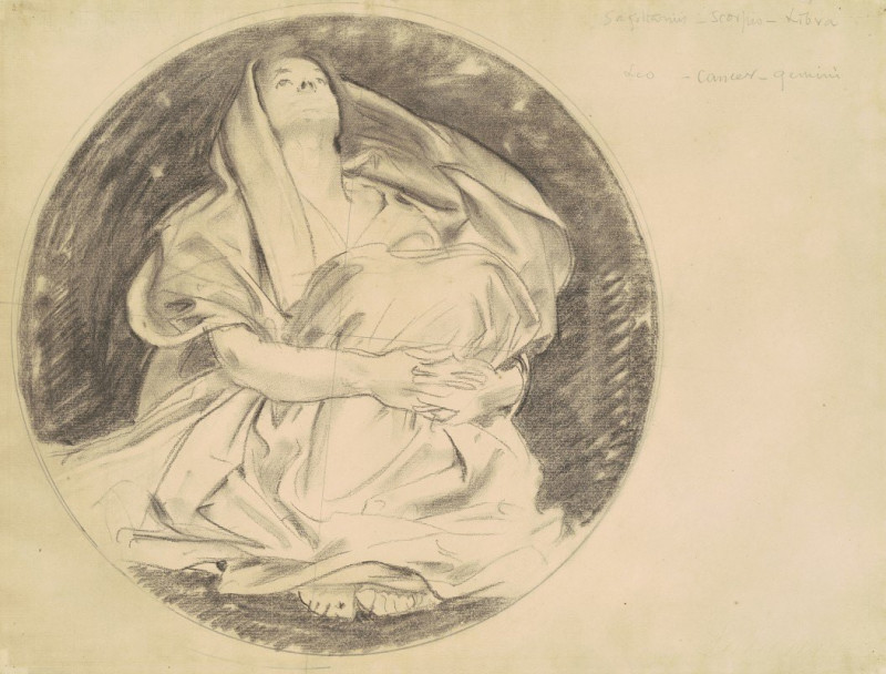 Study for ‘Astronomy’ (c. 1921) reproduction of painting by John Singer Sargent. ALL GICLEE PRINTS